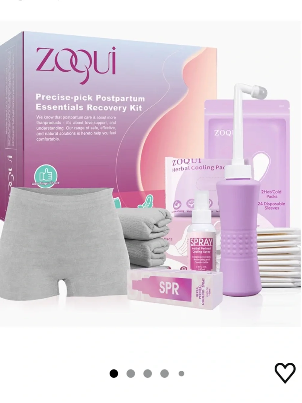 Zoqui Postpartum Essentials Recovery Kit - Brand New